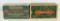2 Different Full Vintage Boxes Remington .22 Long Cartridges Ammunition - Dog Bone Box, Kleanbore