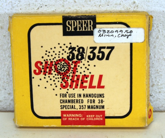 Full Vintage Box of 6 Speer .38/.357 Cartridges...Ammunition...