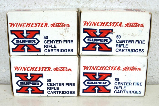 4 Full Boxes Winchester Western .22 Hornet 46 gr. HP Cartridges Ammunition...