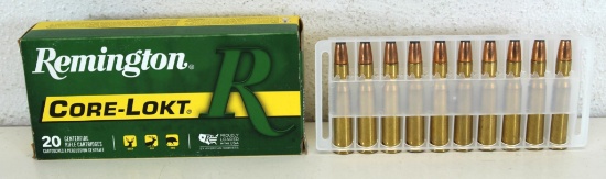 Full Box Remington Core-Lokt .30-30 Win. 170 gr. SP and 10 Winchester .30-30 Cartridges Ammunition..
