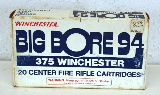 Full Box Winchester Big Bore 94 .375 Winchester 200 gr. Power Point Cartridges Ammunition...