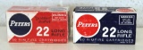 2 Different Full Vintage Boxes Peters .22 LR Cartridges Ammunition - 1 Box High Velocity, 1 Box