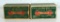 2 Different Full Vintage Remington Dog Bone Boxes Cartridges Ammunition - .22 LR and .22 Long