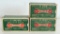 3 Full Vintage Dog Bone Boxes Remington Cartridges Ammunition - 2 .22 Short, 1 .22 LR...