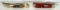 2 Case XX Pocket Knives, New in Box - 61963L Red Bn JGD Russlock, 610094 Amber Toothpick...