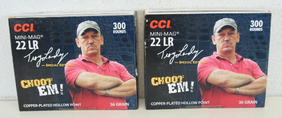 2 Full Boxes of 300 CCI Troy Landry Special Edition .22 LR Cartridges Ammunition...