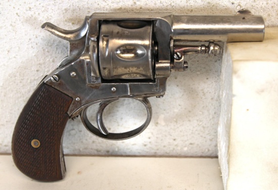 Belgium Made Webley Style British Bulldog .38 Cal. Single Action Revolver 2 1/2" Barrel... Nickel