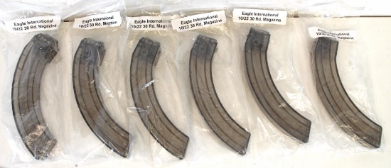 6 New Eagle International 10/22 30 Round .22 LR Magazines...