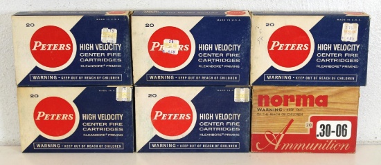 Vintage Boxes Peters High Velocity .30-06 Springfield 150 gr. PSP, 4 Full, 1 Partial 17 and 1 Full