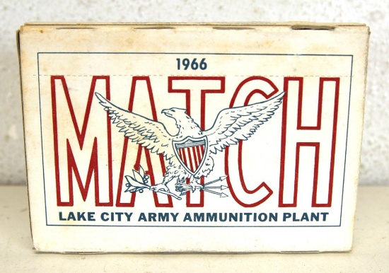 Full Sealed Box Lakeside Army Ammunition Plant 1966 Match .30 Match M72 173 gr. Cartridges