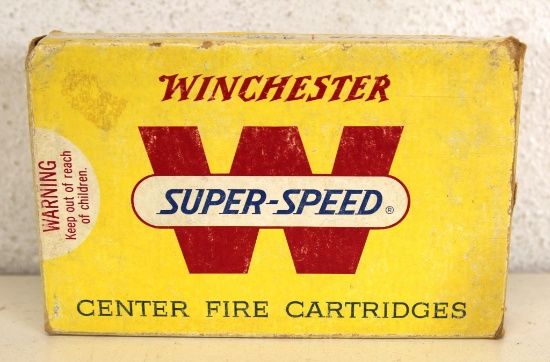 Full Vintage Box Winchester Super-Speed .458 Winchester Magnum 510 gr. SP Cartridges Ammunition...