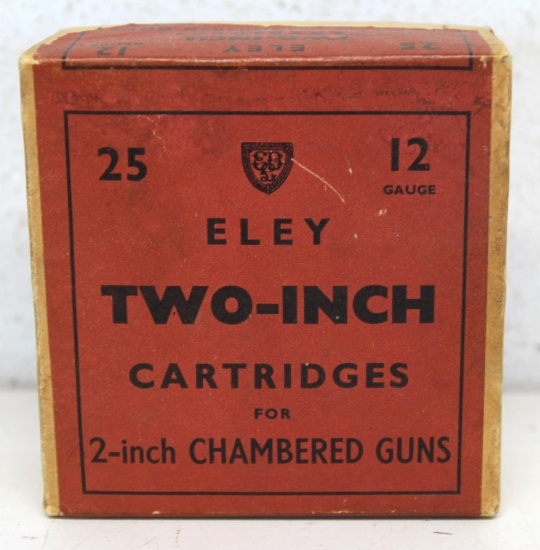 Partial Vintage Two Piece Box 14 Eley...Two-Inch 12 Ga. Shotgun Shells Ammunition for 2 Inch Chamber