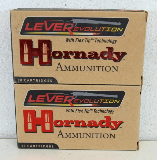 2 Full Boxes Hornady LEVERevolution .35 Rem. 200 gr. FTX Cartridges Ammunition...