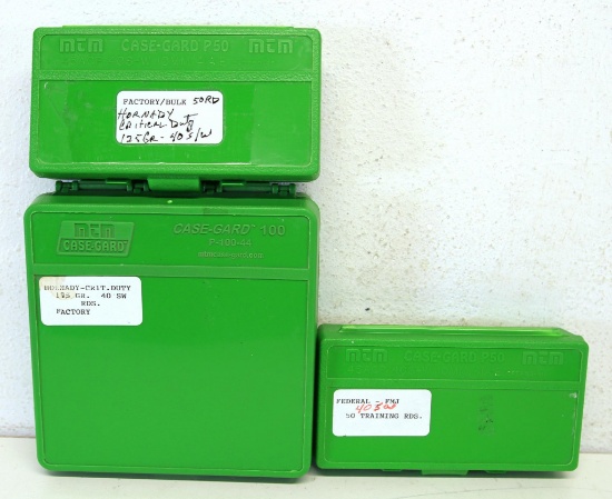 150 Rounds in Case-Gard Cases Factory Hornady Critical Duty .40 S&W 125 gr. and Full Case-Gard Box