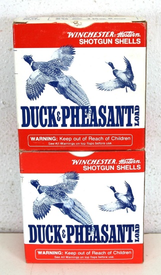 2 Full Vintage Boxes Winchester Western Duck & Pheasant 12 Ga. 2 3/4" 6 Shot Shotshells Ammunition..