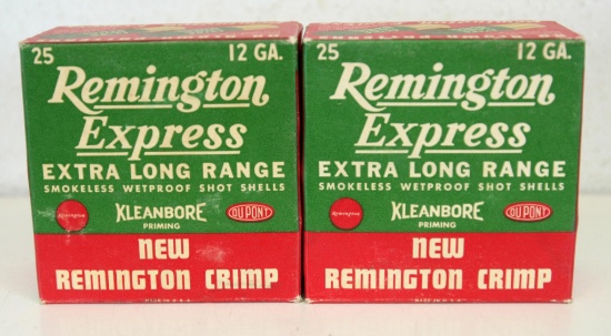 2 Full Vintage Boxes Remington Express 12 Ga. 2 3/4" 4 Shot Shotgun Shells Ammunition...
