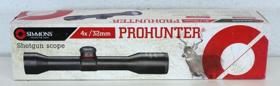 Simmons 4X/32 mm ProHunter...ProDiamond Shotgun Scope, Lightly Used in Box...