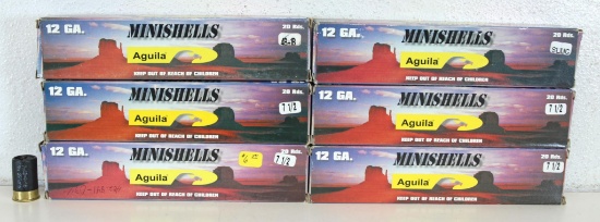 ...6 Full Boxes of 20 Aguila 12 Ga. MiniShells Shotgun Shells Ammunition - 4 Boxes 7 1/2 Shot, 1 Box