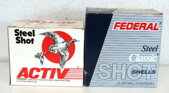 Full Box Federal Steel 12 Ga. 3" BBB Shot and Full Box 20 Activ...12 Ga. 3" T Shot Steel Shotgun