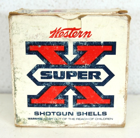 Full Vintage Box Western Super X 10 Ga. 2 7/8" 4 Shot Shotgun Shells Ammunition...
