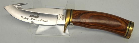 Buck Knives 191 Zipper Fixed Blade Skinning Knife with Leather Sheath 4 1/4" Blade, 8 5/8" Overall