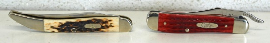 2 Case XX Pocket Knives, New in Box - 61963L Red Bn JGD Russlock, 610094 Amber Toothpick...