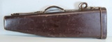 Leather Mutton Leg Shotgun Case, Marked 15W over 30...