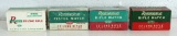 4 Different Full Vintage Boxes Remington .22 LR Cartridges Ammunition - 2 Pistol Match, 2 Rifle