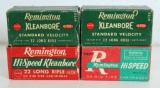 4 Different Full Vintage Boxes Remington .22 LR Cartridges Ammunition...