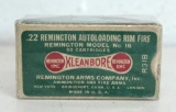 Full Vintage Dog Bone Box Remington .22 Remington Auto-Loading Cartridges Ammunition for Model 16...