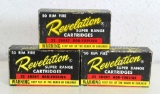 3 Full Vintage Boxes Western Auto Supply Revelation Super Range .22 Short Cartridges Ammunition...