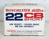Full Vintage Box 250 Winchester Western .22 CB Short Cartridges Ammunition...