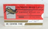 Full Box Bertram Bullet Co. .40-70 Unprimed Brass Cases Cartridges...