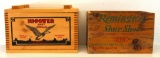 Federal Hi-Power Premium Shotshells Wooden Ammo Box and Remington Shur Shot 12 Ga. Trap Loads Wooden