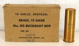 Full Military Box 10 Remington 12 Ga. All Brass No. 00 Buckshot M19 Shotshells Ammunition...