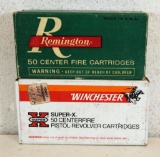 Full Vintage Box Remington .32 Auto (7.65 mm) 71 gr. and Full Box Winchester .25 Auto (6.35 mm) 45