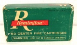 Partial Vintage Box 48 Remington .38 Automatic Colt Pistol 130 gr. M.C. Cartridges Ammunition...
