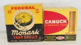 Partial Vintage Box 23 Federal Monark 12 Ga. Trap and Partial Vintage Box 24 Canuck...20 Ga....2 3/4