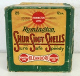 Old Vintage Two Piece Box Remington UMC Shur Shot 12 Ga. Shotgun Shells Ammunition - Box Full of