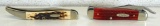 2 Case XX Pocket Knives, New in Box - 61963L Red Bn JGD Russlock, 610094 Amber Toothpick...
