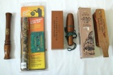 Mixed Lot Game Calls - Ron Wieneke's Gander Land'r, Wooden Goose, Big River Games, Long Honker Goose