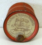 Early E.I. DuPont DE Nemours Powder Co. Smokeless Rifle Gun Powder Powder Keg Shaped Tin (Empty)...