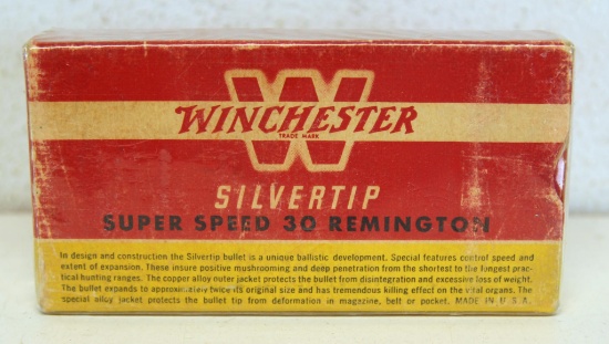 Full Vintage Box Western SilverTip Super Speed .30 Rem 170 gr. Cartridges Ammunition...