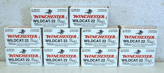 10 Full Boxes Winchester Wildcat .22 LR Cartridges Ammunition...