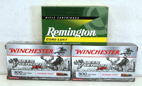 2 Full Boxes Winchester .300 Win Mag 150 gr. Extreme Point and Full Box Remington .300 Win Mag 150