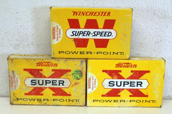 3 Full Vintage Boxes .300 Win Mag 180 gr. SP Cartridges Ammunition - 2 Western Super-X and