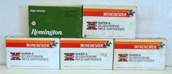 4 Full Boxes Winchester .375 H&H Mag and 1 Full Box Remington .375 H&H Mag Cartridges Ammunition...