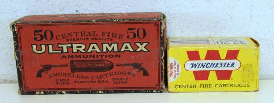 Full Vintage Box Winchester .32-20 Win and Full Box UltraMax .32-20 Win Cartridges Ammunition...