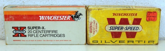 2 Different Full Boxes Winchester .32 Win Spl 170 gr. SilverTip Cartridges Ammunition...