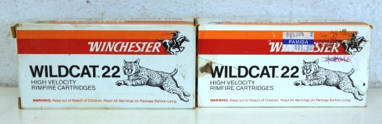 1 Full Brick Box and 1 Partial Brick Box of 8 Boxes Winchester Wildcat .22 LR High Velocity